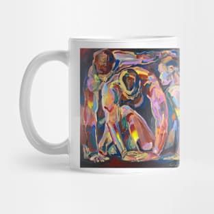 Three abstract figurative nudes in a box Mug